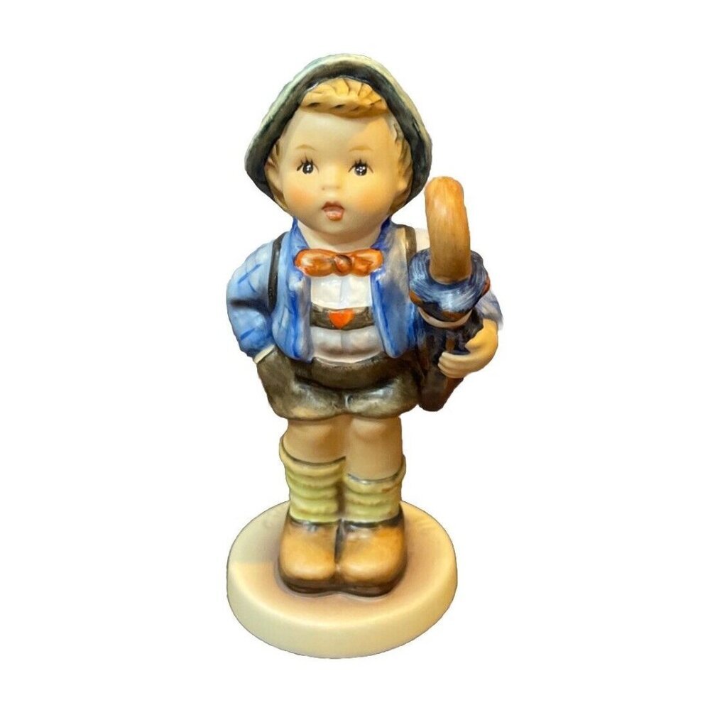 Goebel Hummel Figurine Home From Market #198 2/0 Pig Germany 2007 Farm Rustic‎